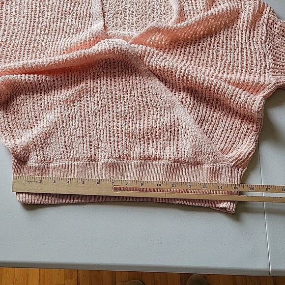 Billabong Sunset Bliss Surplice Loose Knit Pullover Sweater Pink Beachy Feminine - Picture 9 of 13